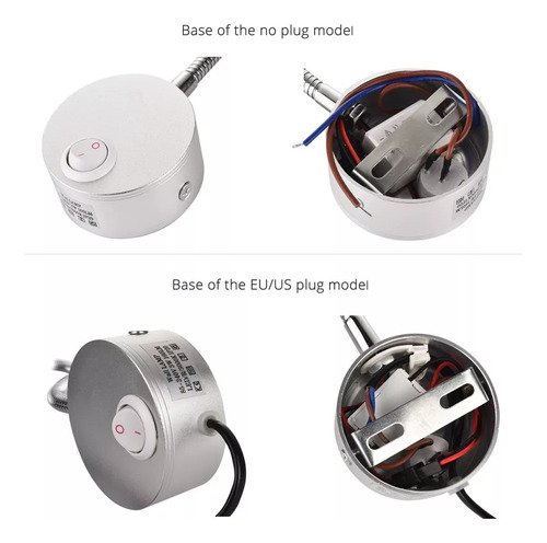 * 2pcs 3w Led Lâmpada De Parede Com Interruptor Flexível