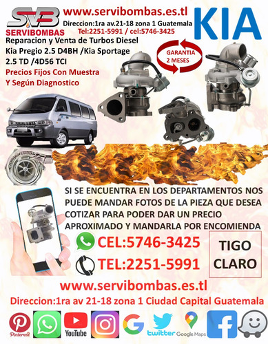 Turbo Kia Sorento 2.5 Crdi/d4cb/140cv 733952-5004 S Guatema