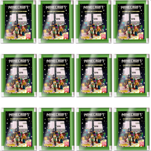 Kit 100 Figurinhas Do Álbum Minecraft 2024 (20 Envelopes) Figurinhas Do Minecraft 2024