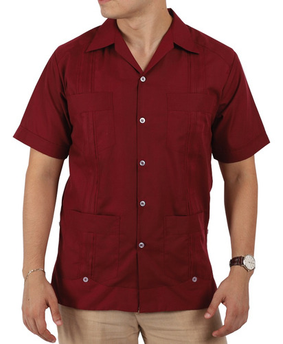 Camisa Guayabera Yucateca  Algodón Cubana Hombre Mod Abala