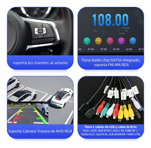 Estéreo 6+128g For Mitsubishi Lancer 2007-2019 4g Qled Gps
