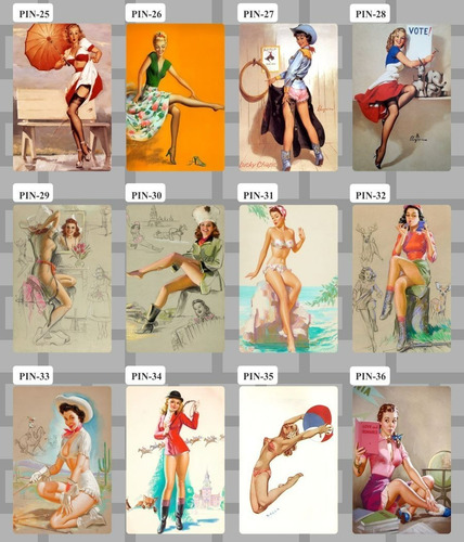 Imagem 3 de 6 de 5 Pôsters Cartaz Clássico Pin-up Retrô Para Emoldurar 20x30