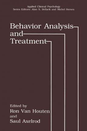 Libro Behavior Analysis And Treatment - Ron Van Houten