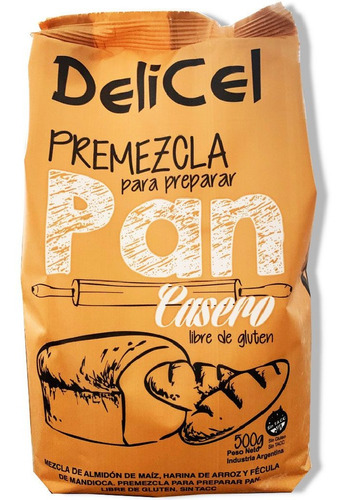 Premezcla Para Pan Delicel X 500g  Sin Tacc