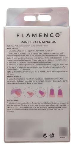 Uñas Press On Acabado Natural Francesa Líneas Rojas