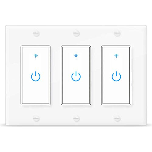 Smart Switch Alexa Wifi Light Switch 3 Gang Wireless Li...