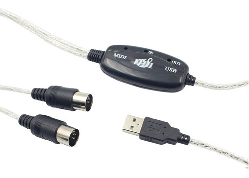 Cabo Adaptador Conversor Audio Midi Interface Usb Suporte