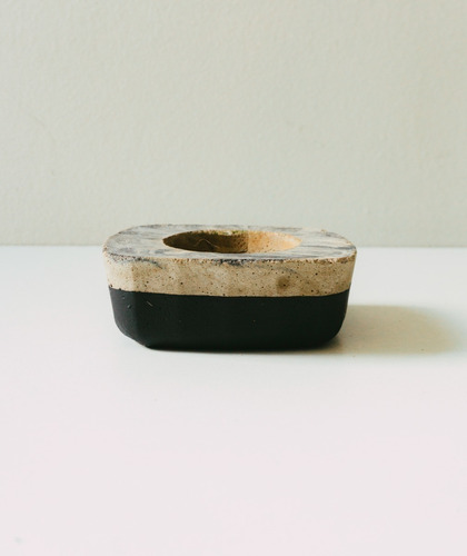 Imagem 3 de 10 de Vaso Cachepot Artesanal Feito De Cimento | Mármore Preto P3