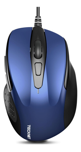 Mouse Tecknet Pro Con Cable/azul