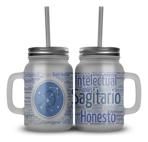 Mason Jar - Signo Sodiacal - Sagitario