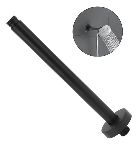 Brazo De Extensión Del Cabezal Ducha Acero Inoxidable Negro