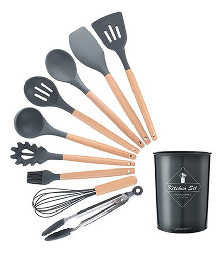Set De Utensilios De Cocina De Silicona 12 Unidades Cuchara