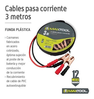Amazon Com Cable Pasa Corriente Para Carro Automovil Cables Pasar Autos Bateria Cable De Arranque 4 Calibre