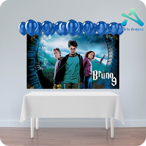 Banner Fondo Candy Bar Cumpleaños Harry Potter 150x90