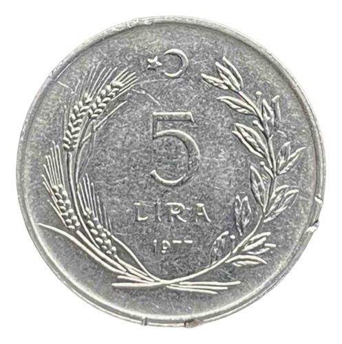 Turquía - 5 Lira - Año 1977 - Km #905 - Atatürk