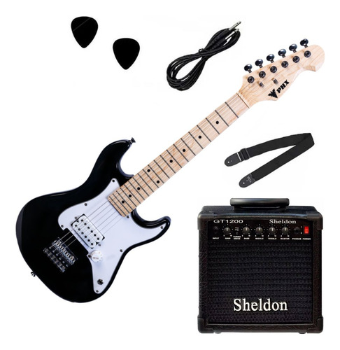 Kit Guitarra Infantil Phx Strato Jr Ist-h Completo