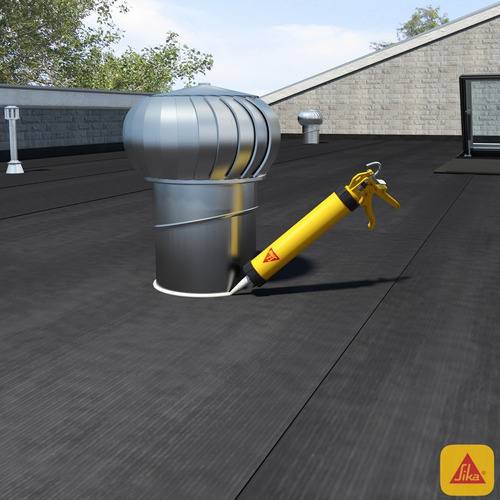 Imagen 2 de 7 de Sika Blackseal Bt Sellador Para Techos Y Canaletas 300 Ml