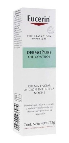 Eucerin Dermopure Crema Accion Intensiva Noche 40ml