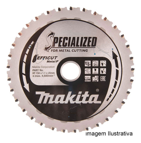 Hoja de sierra circular 150 mm 6 48d para metal Makita B-69412