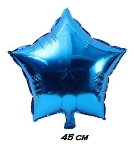 Balão Bolofofos Estrelas Dourada Azul 45cm 12 Unidades