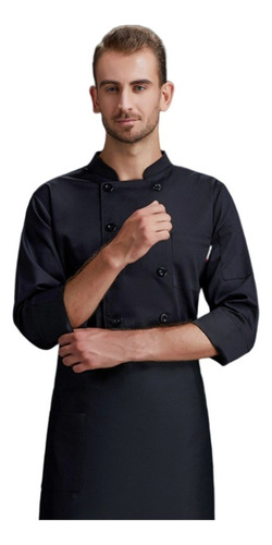 Chefs Manga Corta Chef Works Mujer Hombre Xl Negro