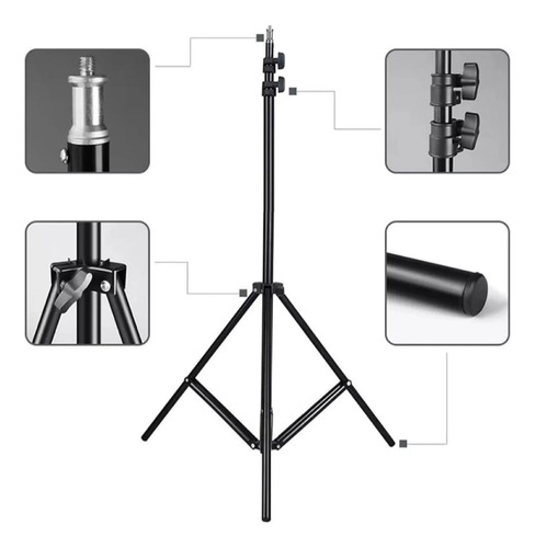 Trípode Stand De 2.10 Metros  Para Aro De Luz Soportes 