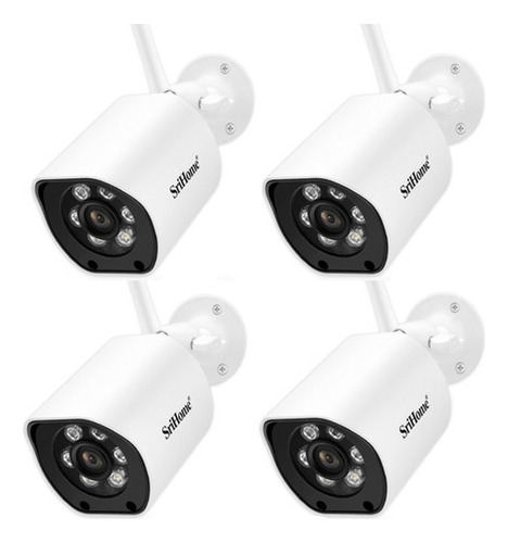 Sistema De Vigilancia Avanzado: Kit 4 Cámaras Ip Exterior 5mp Uhd, Visión Nocturna A Color, Conexión Wifi 5g