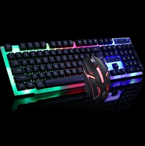 Imagen 2 de 3 de Combo Gamer Teclado Y Mouse Usb Retroiluminado