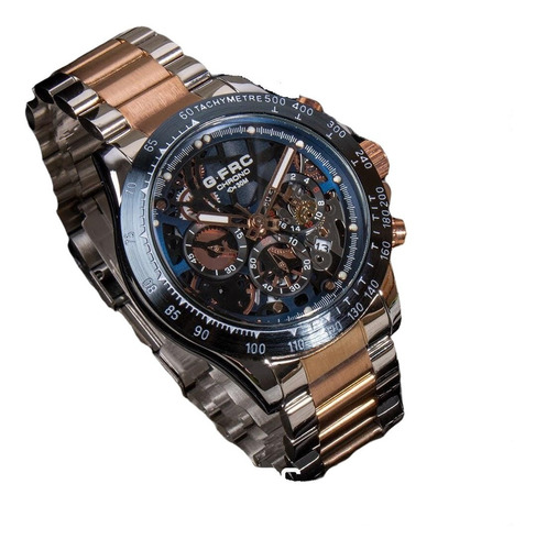 Reloj Caballero Pulso Acero Cronografos Funcionales + Envio