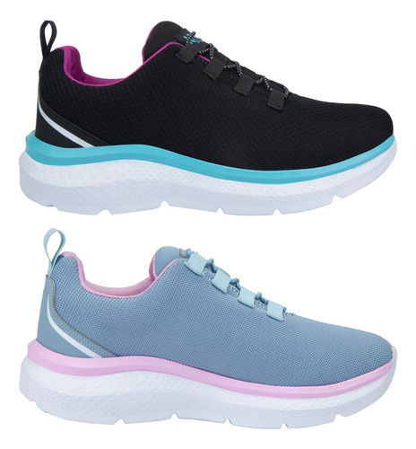 Kit 2 Pares Tenis Confort Shosh Sport Multicolor Mujer 225