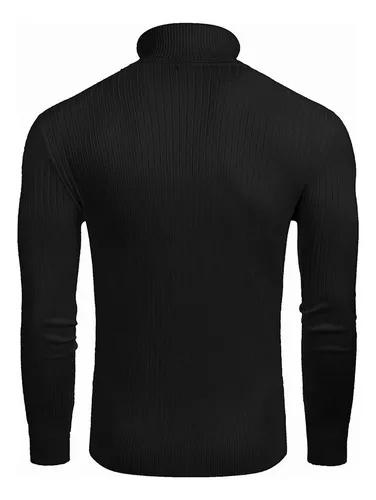 Jersey hombre cuello alto negro