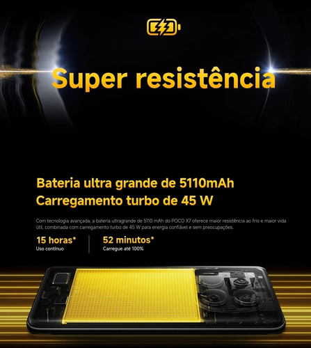 Smartphone Xiaomi Poco X7 5g 512gb 12gb Dual Sim Preto