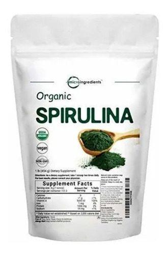 Microingredients Organic Espirulina 454g