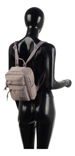 Bolsa Mochila Pequena Up4you Costas Cinza Bu78741 Desenho Do Tecido Liso
