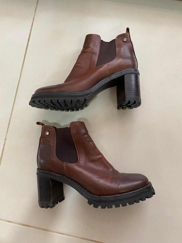 Botas Prune Talle 36 De Cuero Marrones (wa) Con Plataforma