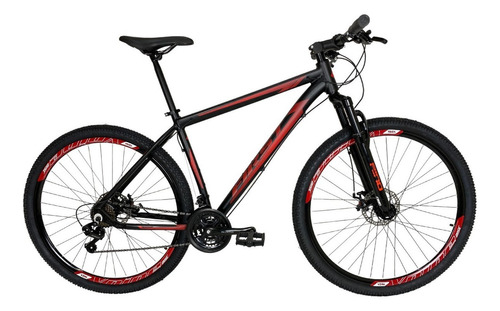 Bicicleta Aro 29 First - 24 Vel. Cubo K7 - Cambio Tourney Tx Cor Preto/vermelho Tamanho Do Quadro 19