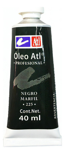 Oleo Atl T-14 Tubo De 40 Ml Color A Escoger Pintura Color del óleo 225 Negro Marfil