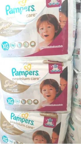 304 Fraldas Xg Pampers Premium Care- Nova Extra Sec Pods