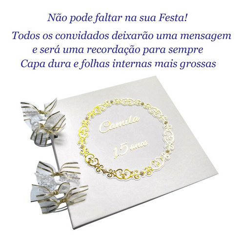 Imagem 2 de 6 de Caderno De Mensagens Livro De Assinatura 25x25 Personalizado