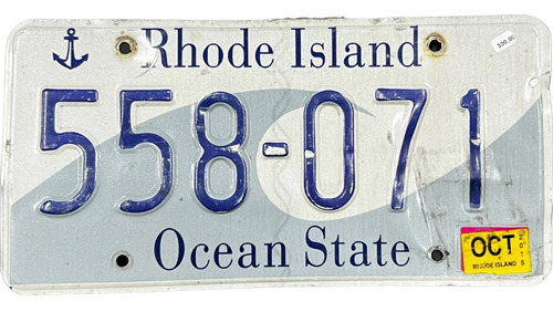 Rhode Island Original Placa Metálica Carro Eua Usa Americana