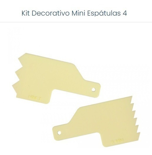 Kit Mini Espátulas 4 Blue Star P/ Decoração Confeitaria