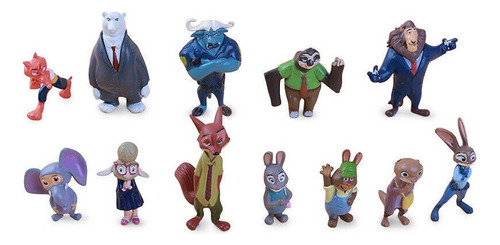 12pcs Zootopia Zootropolis Figura Modelo Juguete Regalo 8cm