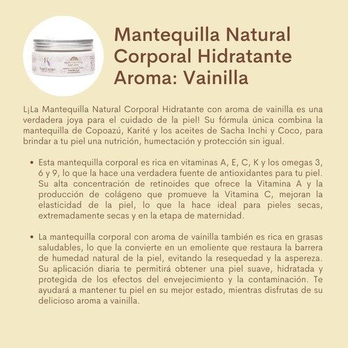 Imagen 2 de 2 de Mantequilla Corporal Vainilla - g a $400