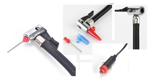 Imagem 4 de 10 de Mini Compressor De Ar 300 Automotivo Pneu Moto Bike Bola Etc