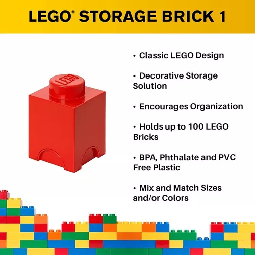 Lego Caja De Almacenamiento De Legos Rojo 1 Pz Nuevo