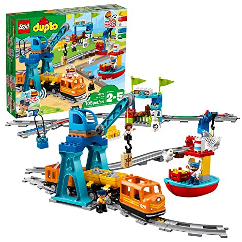 Set De Tren De Carga Lego Duplo Town 10875 Con Sonido Y Luz,