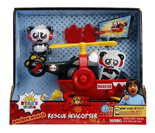 Toys Ryan's World Helicóptero Con Figura De Panda