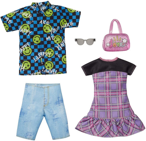 Barbie Ken  2021 Fashion Pack Roupas Cartela Short Regata