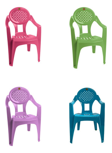 Silla Infantil La Ardilla Tejidas Set 4 Color Colores