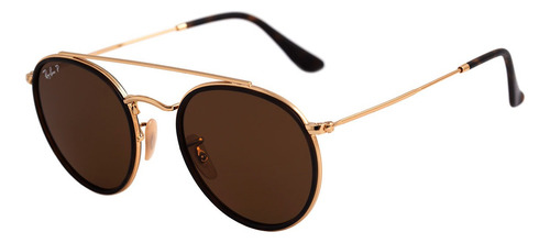Ray Ban Solar Round Double Bridge Original Rb3647 Polarizado